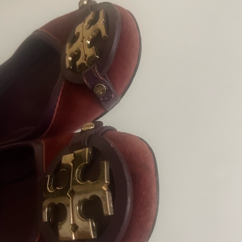 Tory Burch Ballet Flats Leather Maroon For Women - Picture 10 of 10